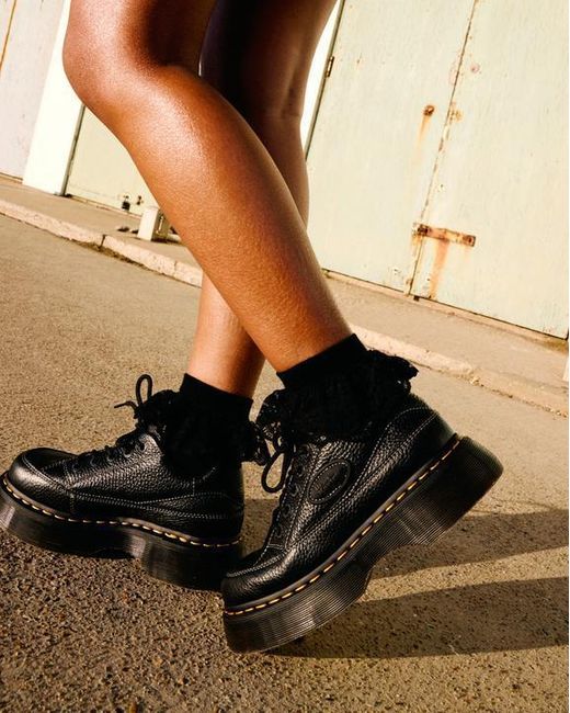 Dr. Martens Black Buzz 5-Eye Milled Nappa Leather Shoes