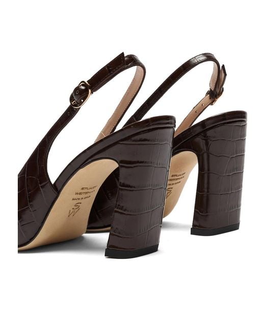 Stuart Weitzman Brown Stassi Slingback 85