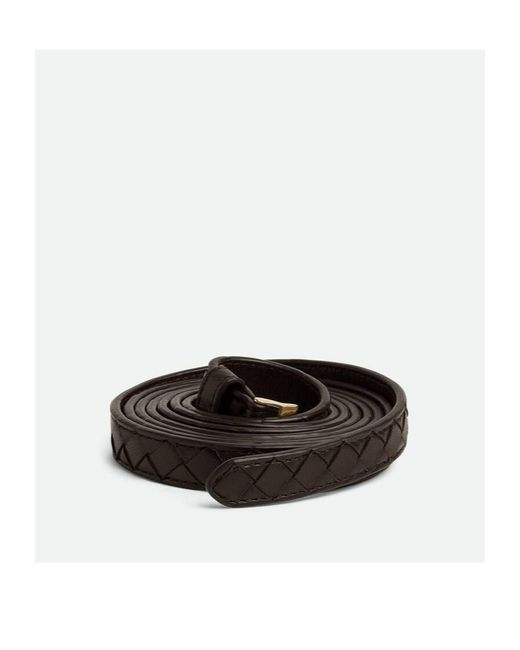 Bottega Veneta Black Intrecciato Watch Buckled Belt