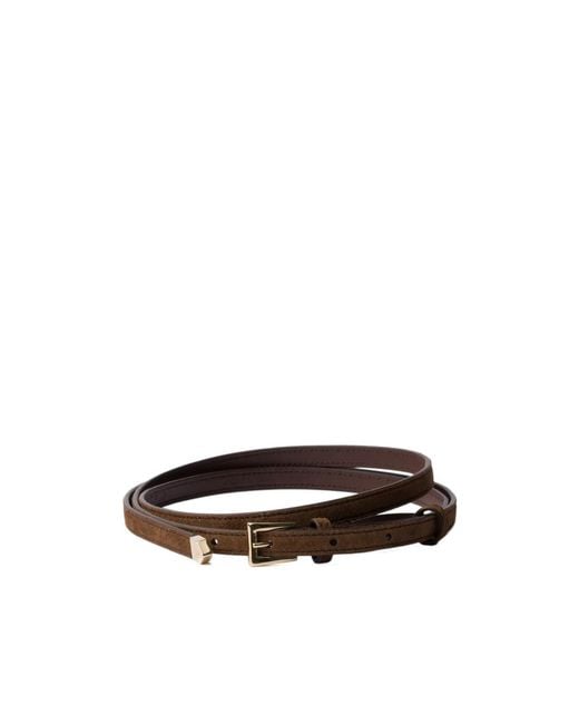 Prada White Suede Belt