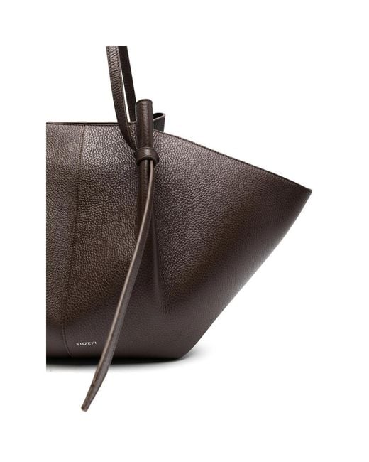 Yuzefi Brown Double-Handled Handbag