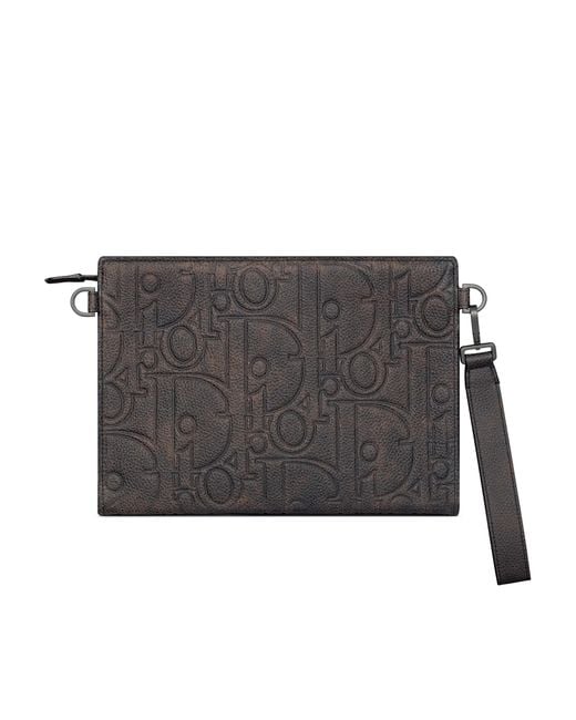 Dior Gray A5 Triangle Pouch for men