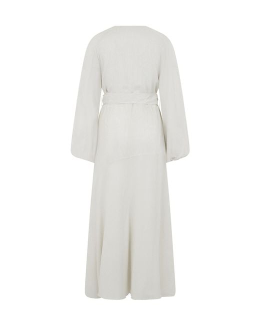 Veronica Beard White Belted Maxi Dress