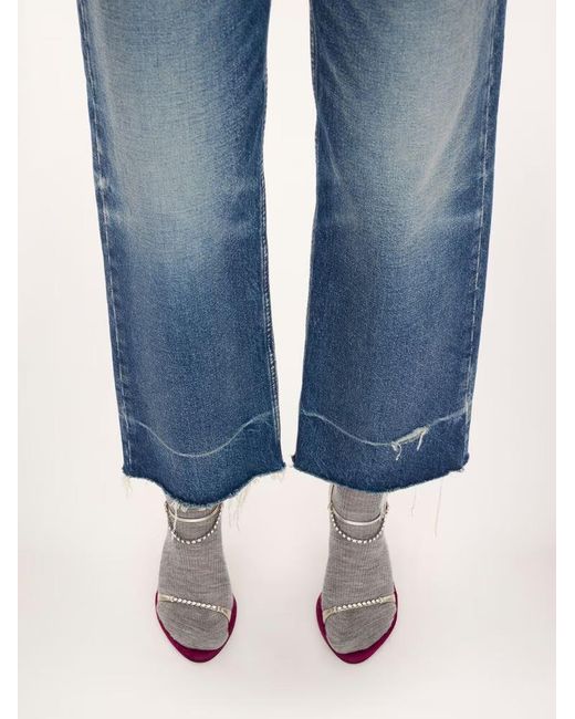 Chloé Blue Chloé High-Rise Wide-Leg Jeans