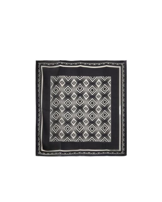 Alberta Ferretti Black Printed Scarf