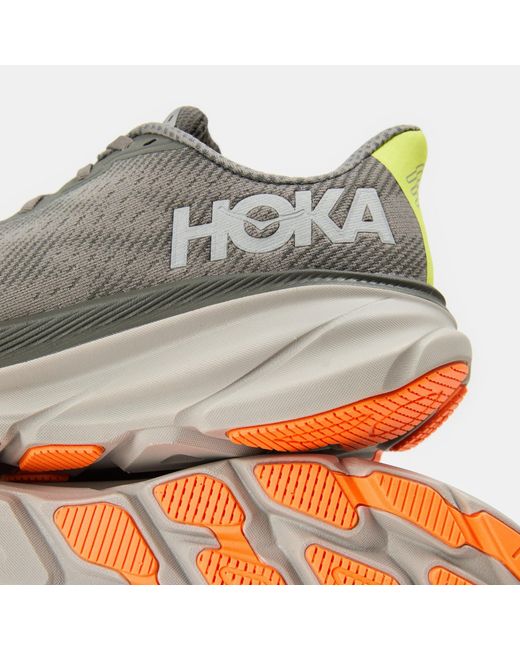 Hoka One One Gray Performance Running Sneakers for men