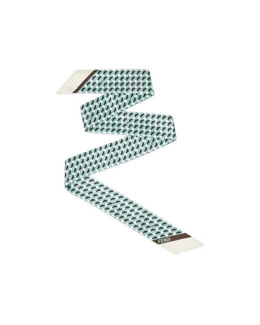Fendi White Dots Silk Bandeau