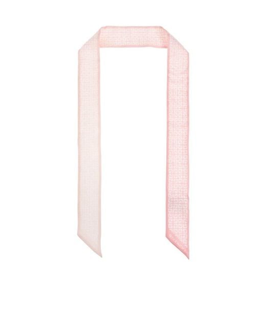 Givenchy White Pattern Scarf