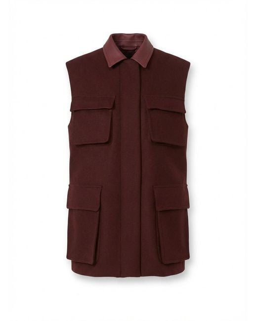 Max Mara Purple Aeroso1234 Pocket-Detailed Gilet
