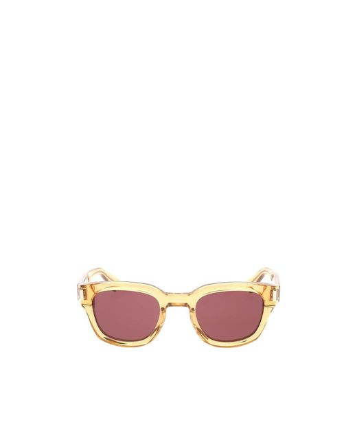 Saint Laurent Pink Eyewear Square Frame Sunglasses