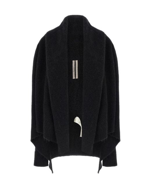 Rick Owens Black Long-Sleeve Cardigan