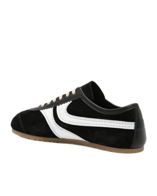 Dries Van Noten Black Round-Toe Sneakers