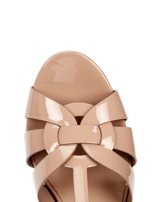 Saint Laurent Pink Tribute 80 Leather Sandals