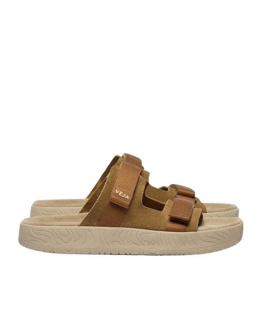 Veja Brown Arpoador Strap Flat Sandals for men