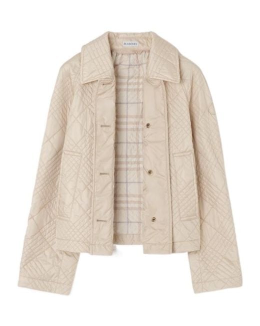 Burberry Natural Quilted Nylon Tiffield Jacket