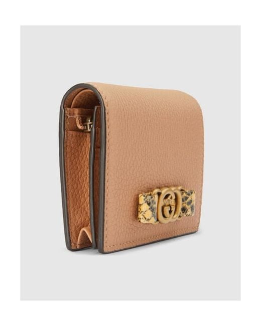 Gucci Natural Logo-Plaque Leather Wallet