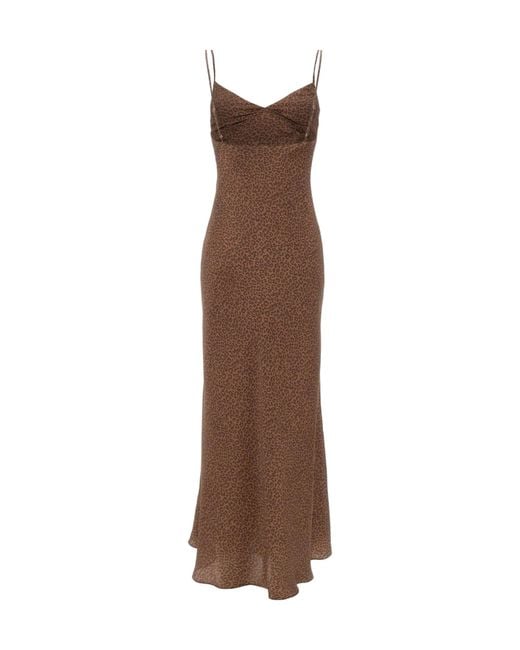 Mc2 Saint Barth Brown Ravel Printed Slim Dress