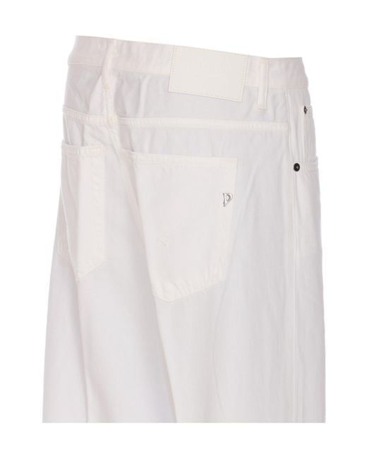 Dondup White Straight Leg Pants