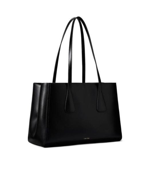 Calvin Klein Black Logo-Detail Shoulder Bag