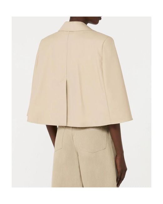 Max Mara Natural Single-Breasted Cape