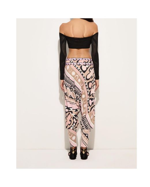 Emilio Pucci Blue Cropped Jacquard Marmo Top