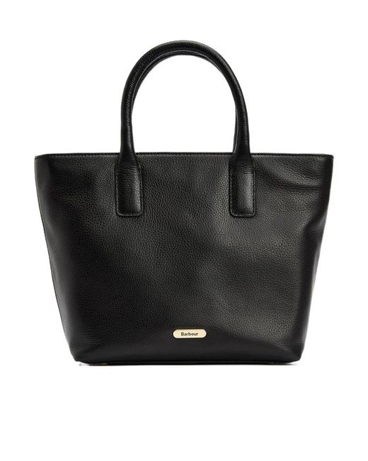 Barbour Black Birch Leather Tote Bag
