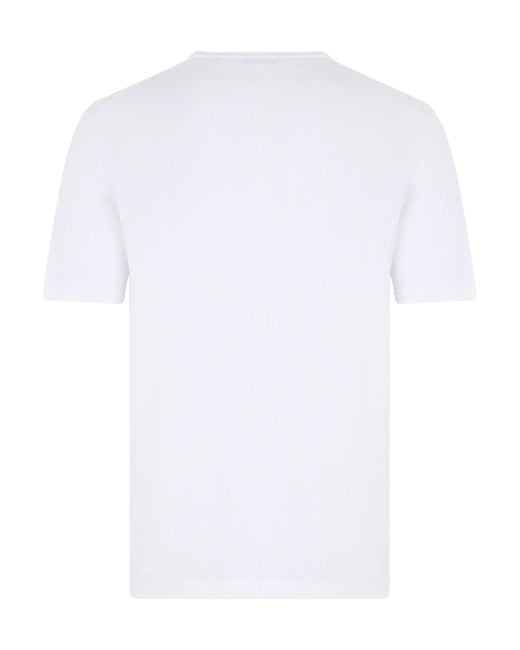 Roberto Collina White Cotton Crew-Neck T-Shirt for men