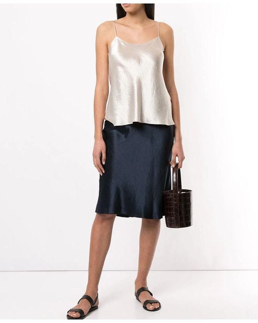 Vince White Flowing Blouse With Adjustable Straps