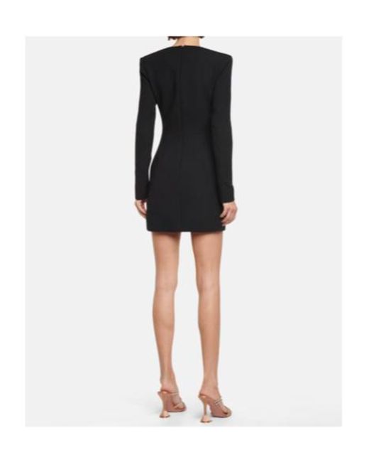 David Koma Black Wool Minidress