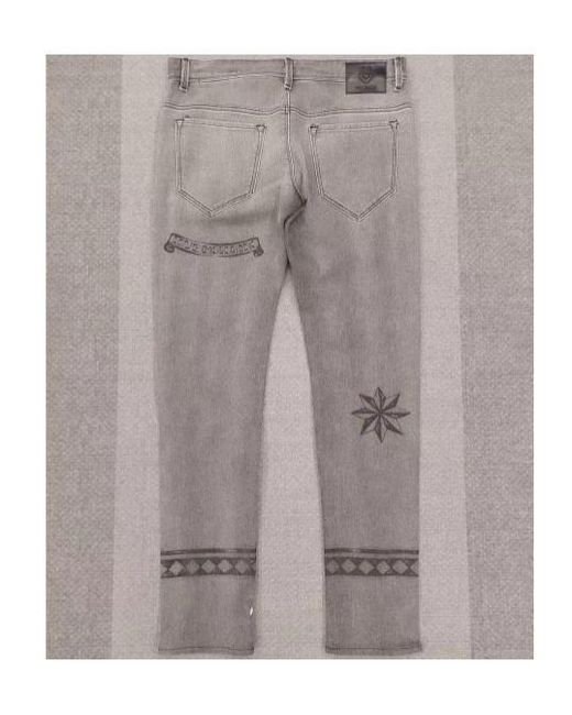 Moschino Gray Belt-Loop Jeans for men