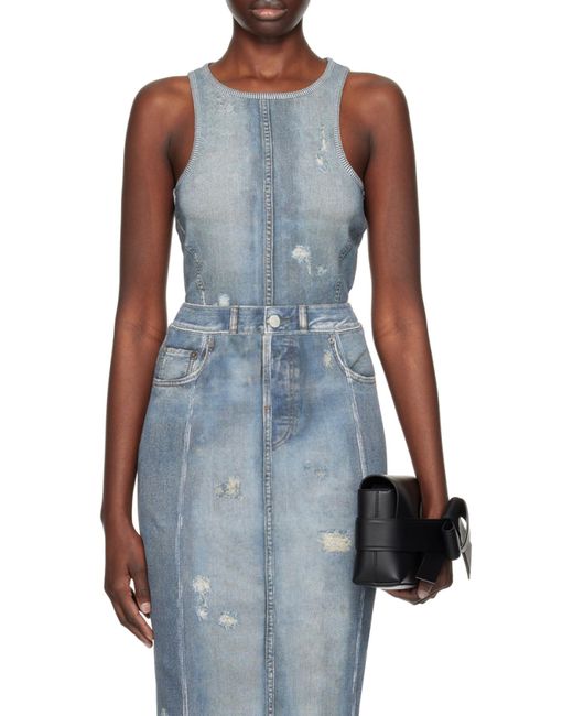 Acne Blue Crewneck Sleeveless Top