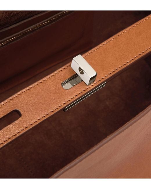 Tom Ford Brown Natural Leather Eclipse Large Shoulder Bag