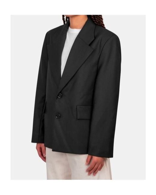 Séfr Black Lapel Long-Sleeved Suit Jacket