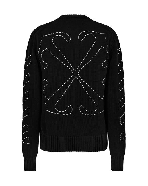 Off-White c/o Virgil Abloh Black Zipper Knitted Sweater for men