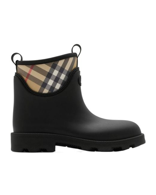 Burberry Black Marsh Stamp Low Boots