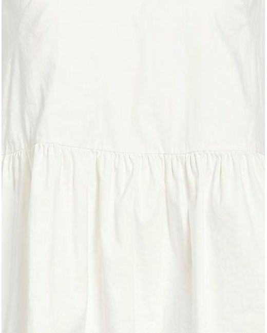 Weekend by Maxmara White Short-Sleeved Cinched-Waist Top