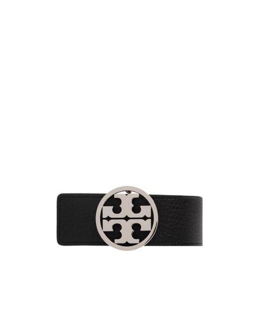 Tory Burch White Miller Reversible Belt