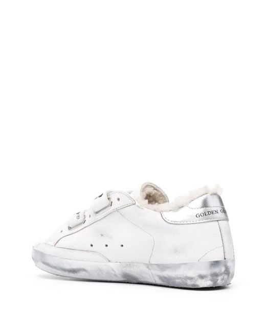 Golden Goose Deluxe Brand White Superstar Glitter-Embellished Sneakers