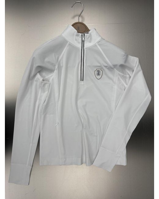 Brunello Cucinelli Gray Half Zip Turtleneck Sweatshirt