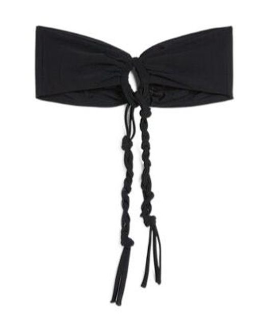 Jil Sander Black Tangle Bikini Top
