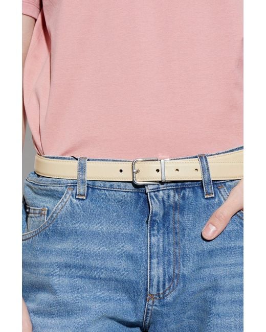 Dolce & Gabbana White Classic Buckle Belt