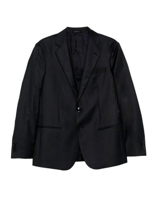 Giorgio Armani Black Single-Breasted Buttoned Suit for men