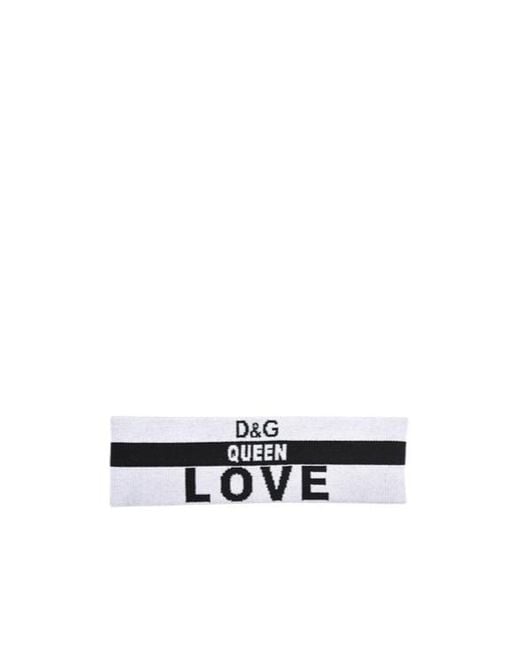 Dolce & Gabbana White Simple Knitted Hair Band