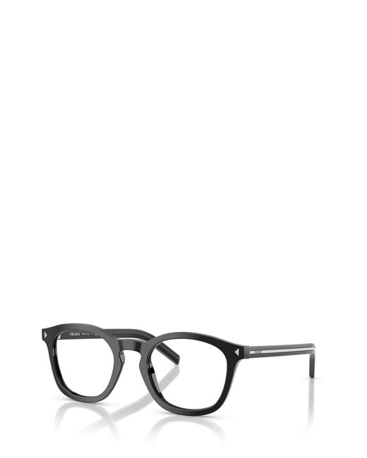 Prada White Eyewear Round Frame Glasses for men