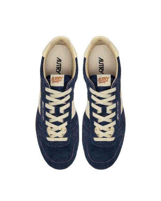 Autry Blue Windspin Suede Sneakers