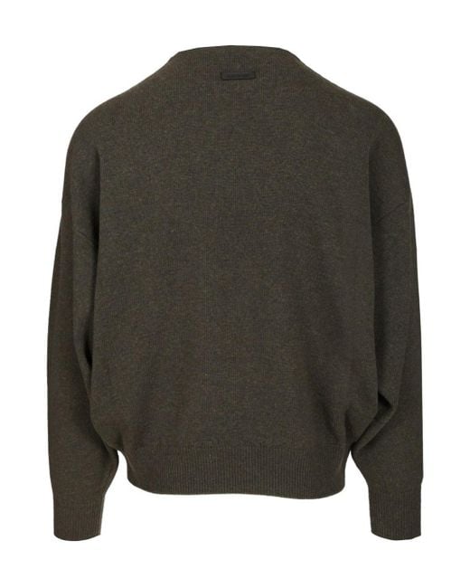 Fear Of God Gray Relaxed Fit Knit Crewneck Jumper for men