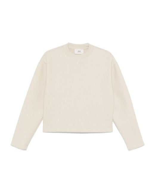 AMI Natural Crew-Neck Sweater