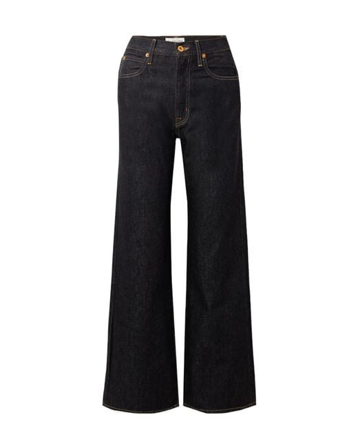 SLVRLAKE Denim Black Grace High-Waisted Wide-Leg Jeans