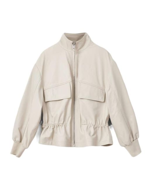AllSaints Natural Flor Leather Jacket
