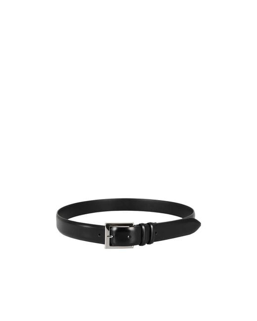 Orciani White Double Loop Buckle Belt for men